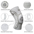 Compression Knob‑Style Knee Brace Professional Sports Knee Support Spring Reinforcement Knee Sleeve