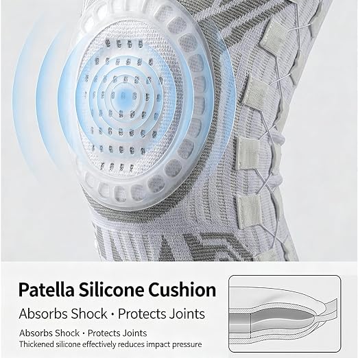Compression Knob‑Style Knee Brace Professional Sports Knee Support Spring Reinforcement Knee Sleeve