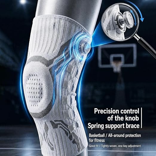 Compression Knob‑Style Knee Brace Professional Sports Knee Support Spring Reinforcement Knee Sleeve