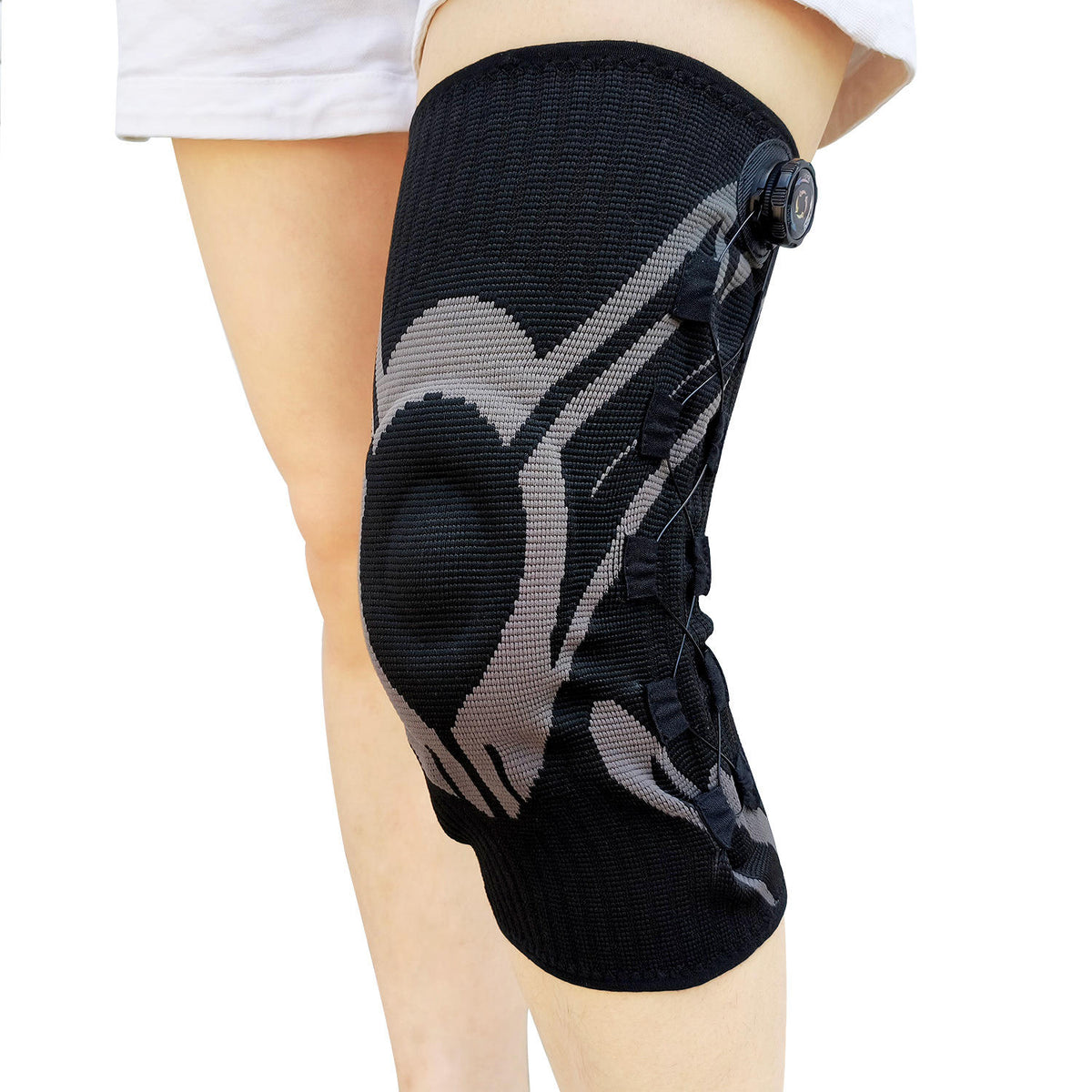 Compression Knob‑Style Knee Brace Professional Sports Knee Support Spring Reinforcement Knee Sleeve