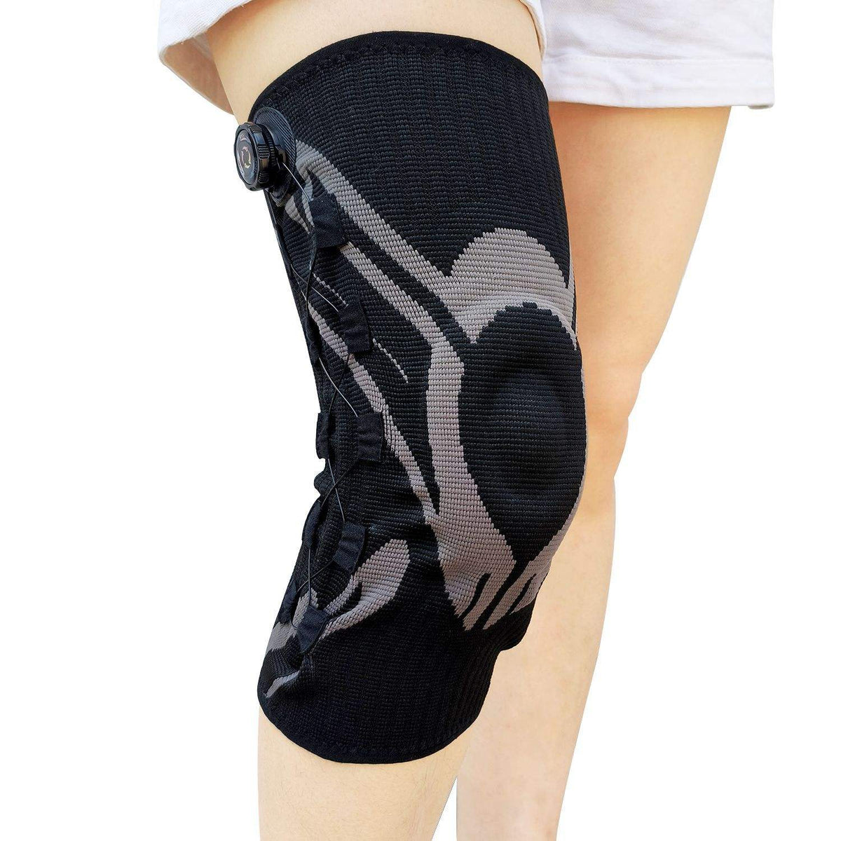 Compression Knob‑Style Knee Brace Professional Sports Knee Support Spring Reinforcement Knee Sleeve
